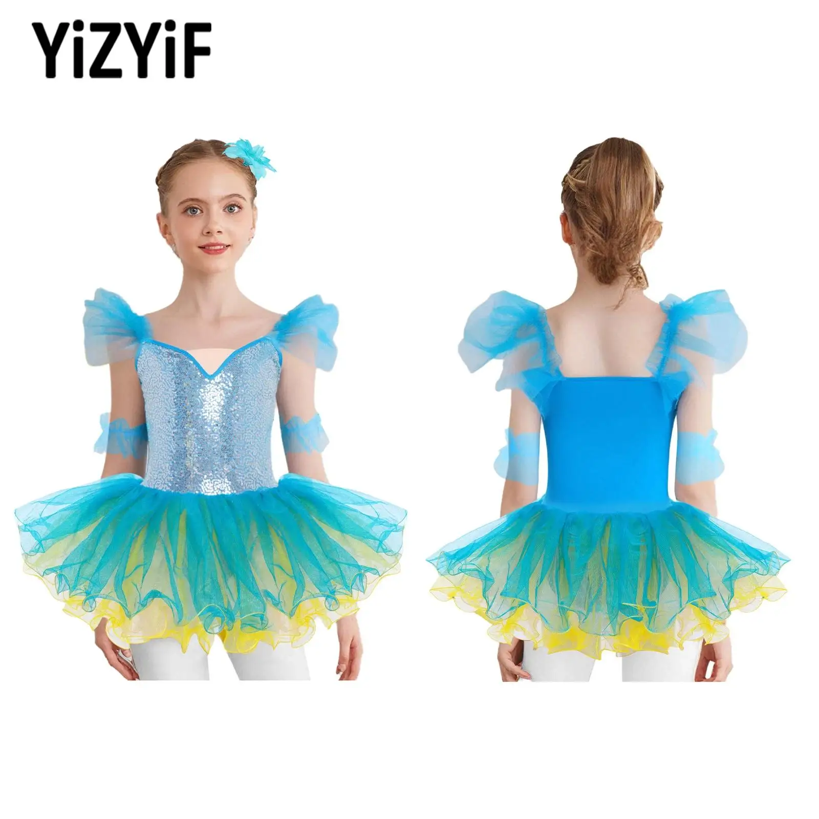 

New Professional Ballet Tutu Short Tulle Dress Girls Ballet Dance Figure Skating Competition Performance Dancewear Party Wear