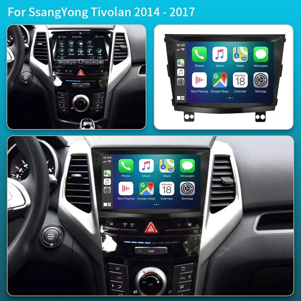 2K Incell Screen For SsangYong Tivolan Tivoli 2014 - 2017 Android 16 Car Player DVD Stereo Navigation Multimedia Auto Radio GPS