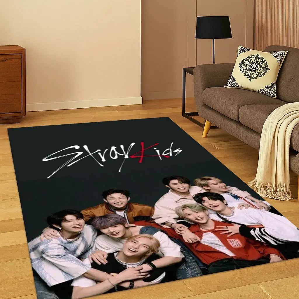 Kpop Star S-Stray Kids Hyunjin Carpet Rug for Bedroom Living Room Sofa Home Doormat Home Decor,Area Rug Non-slip Floor Mat Gift