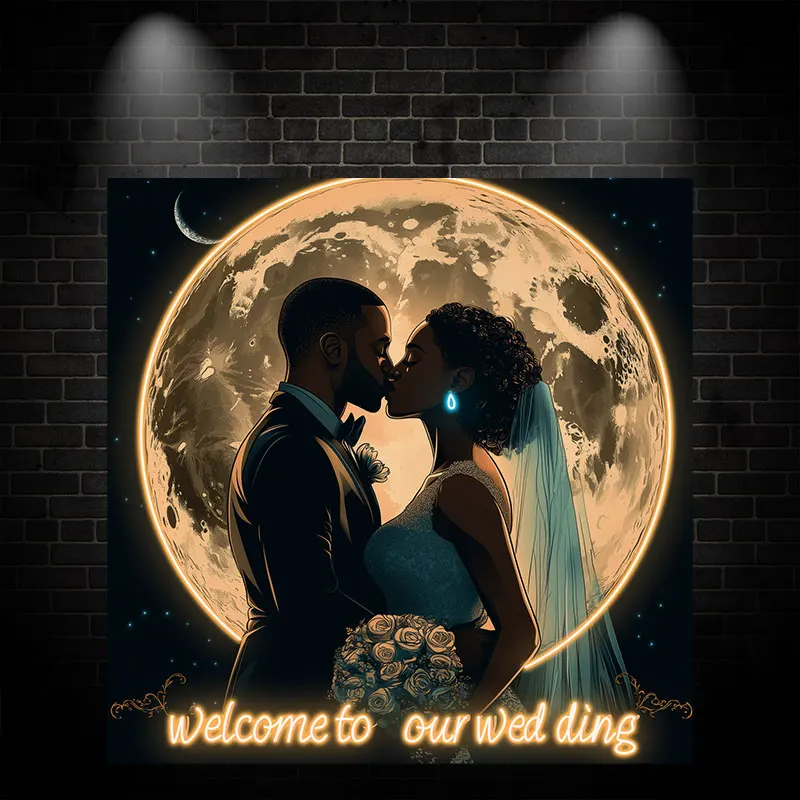 Welcome To Our Wedding Wall Decor Atmosphere LED Neon Sign Light