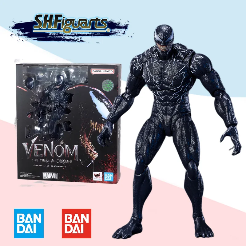 

Bandai Оригинальный S.H. Фигурarts SHF VENOM LET BE carmatage VENOM full Action Anime набор для сборки фигурки, модель готовая игрушка подарок для ребенка