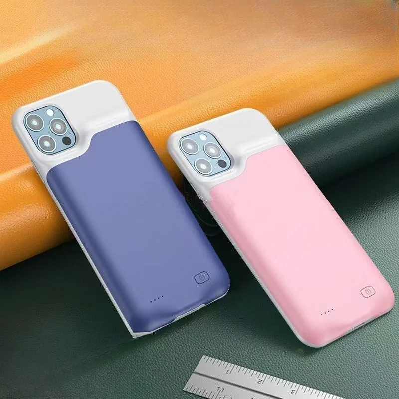 حافظة باور بانك 20000 مللي أمبير في الساعة لهاتف آيفون 16/15 برو/ماكس/ميني/إير بطارية مدمجة مع غطاء كامل من مادة البولي يوريثان الحراري شحن لاسلكي PD أسود #4