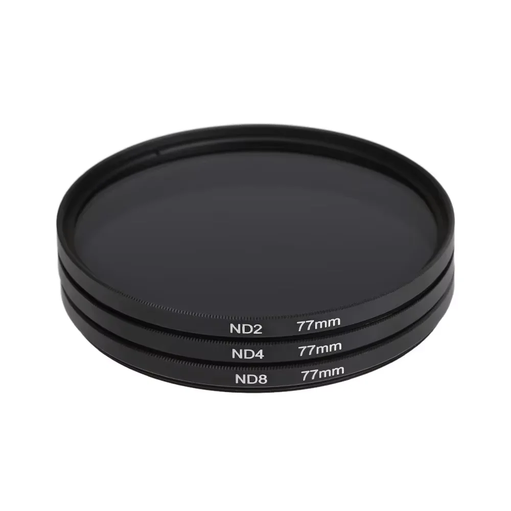 Lightdow Lens Filter ND2 ND4 ND8 3 in 1 Set Neutral Density Filter 49 52 55 58 62 67 72 77 82 for Nikon Sony Pentax Canon Camera