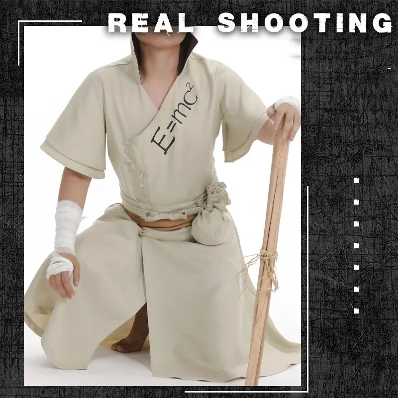 Anime Dr. Stone Senku Ishigami disfraz de Cosplay Senku adulto blanco masculino conjunto completo Halloween Navidad carnaval fiesta disfraces peluca