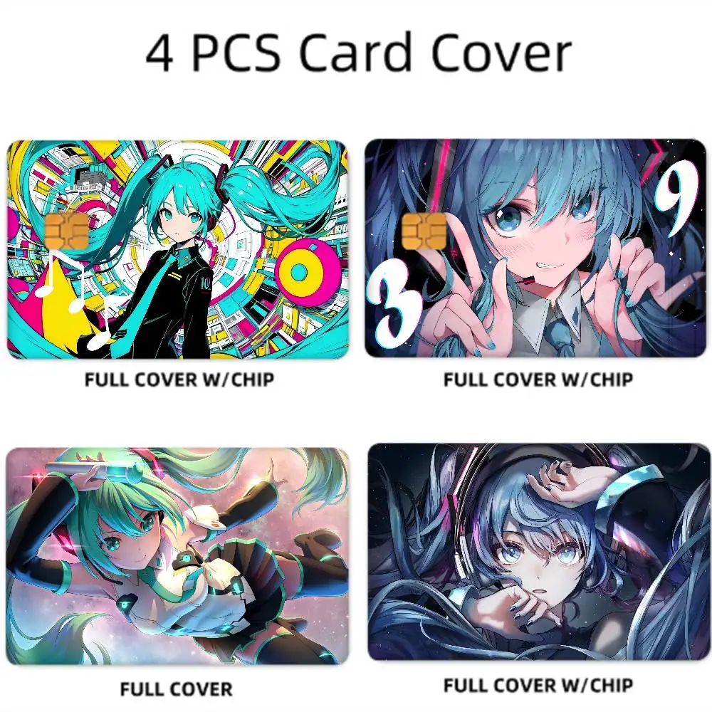 Cartoon H-Hatsune Girl M-Mikues Creidt Card Debit Card Sticker Film Case Front Tape For Small Big Chip No Chip