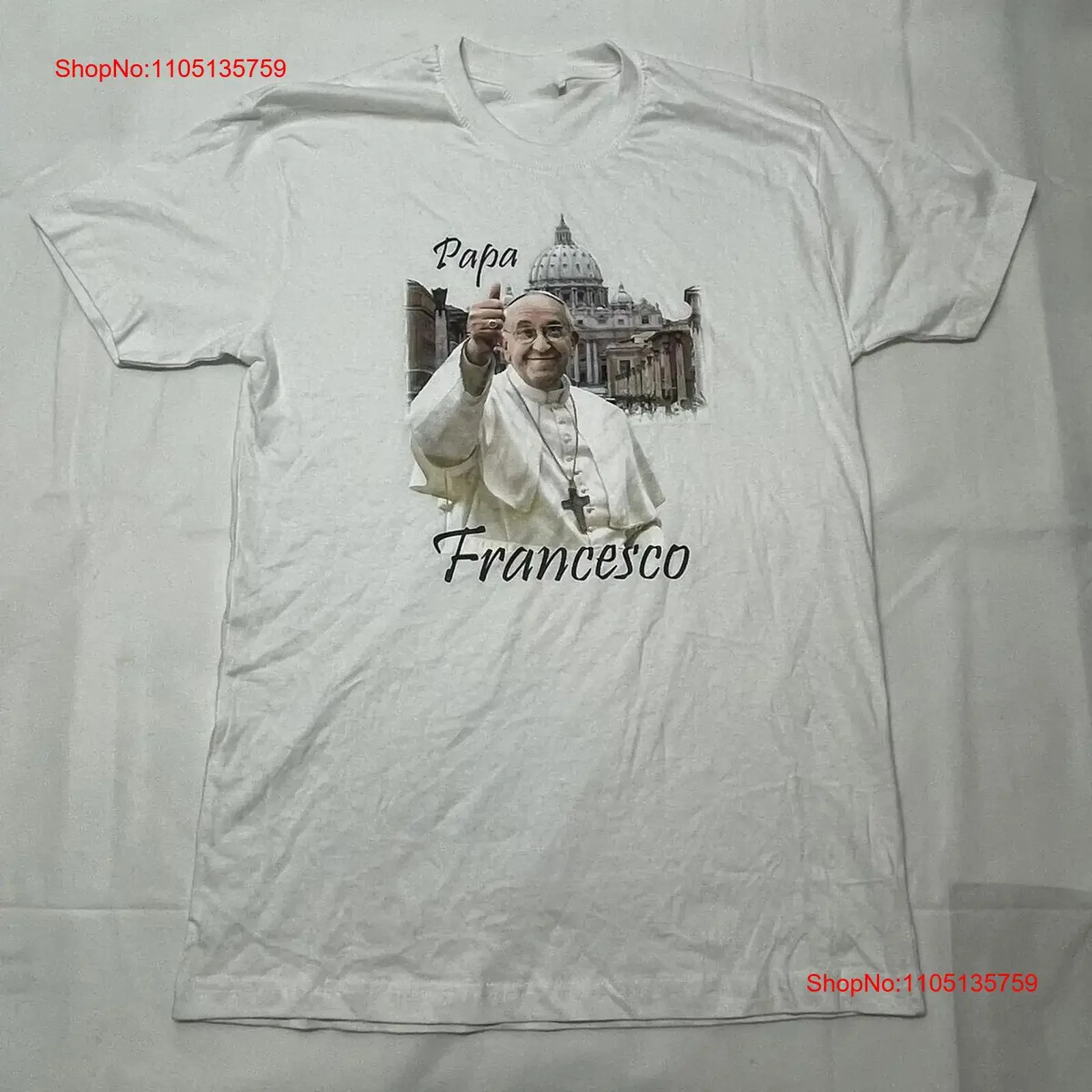 Pope Francis Papa Francesco Vatican T Shirt Cotton S 4XL vintage Washed fashion Comfortable Top For Everyday Wear Stretched