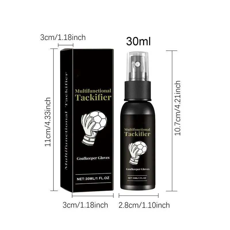 Spray per impugnatura per guanti da calcio Guanti delicati da 30 ml Lavare e preparare Guanti da portiere Spray efficace per impugnatura per guanti Spray per impugnatura sportiva