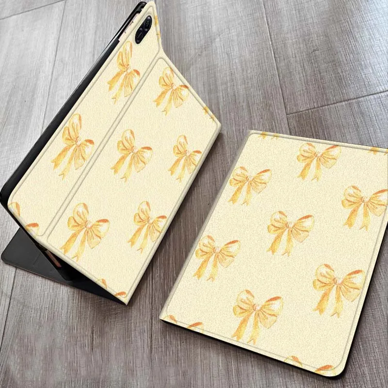 

Bow Retro Elegant Pattern For Huawei MediaPad M5 T5 M6 SE C5e 11 12 X 2 Lite Pro Air S 12.2 Inch 5G Tablet Case