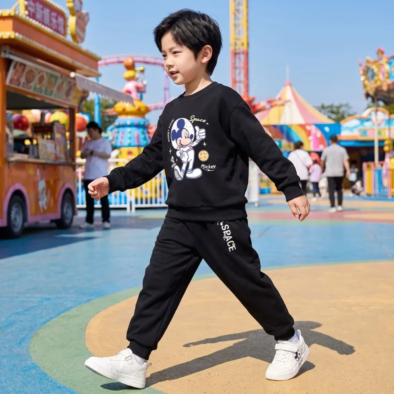 Herbst-Winter Jungen O-Ausschnitt Hoodies und Lange Hose Zweiteilige Sets Kinder Mode Trainingsanzug Kinder Sweatshirt Anzug Pullover Set – Detail 7
