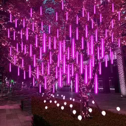 30/50cm 32/24 Tubes Meteor Shower LED String Lights Christmas Tree Decorations Street Garland for Decor Noel New Year Navidad