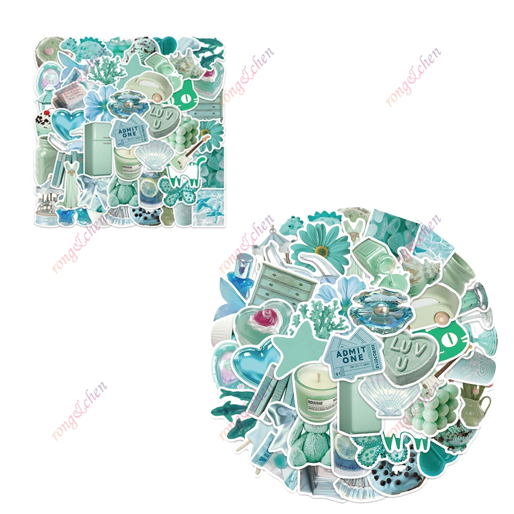 

Mint Green Car Sticker Aesthetic Summer for Car Motorcycle Racing Helmet Laptop Trunk Body Car Window Surfboard PVC Vinyl Decals