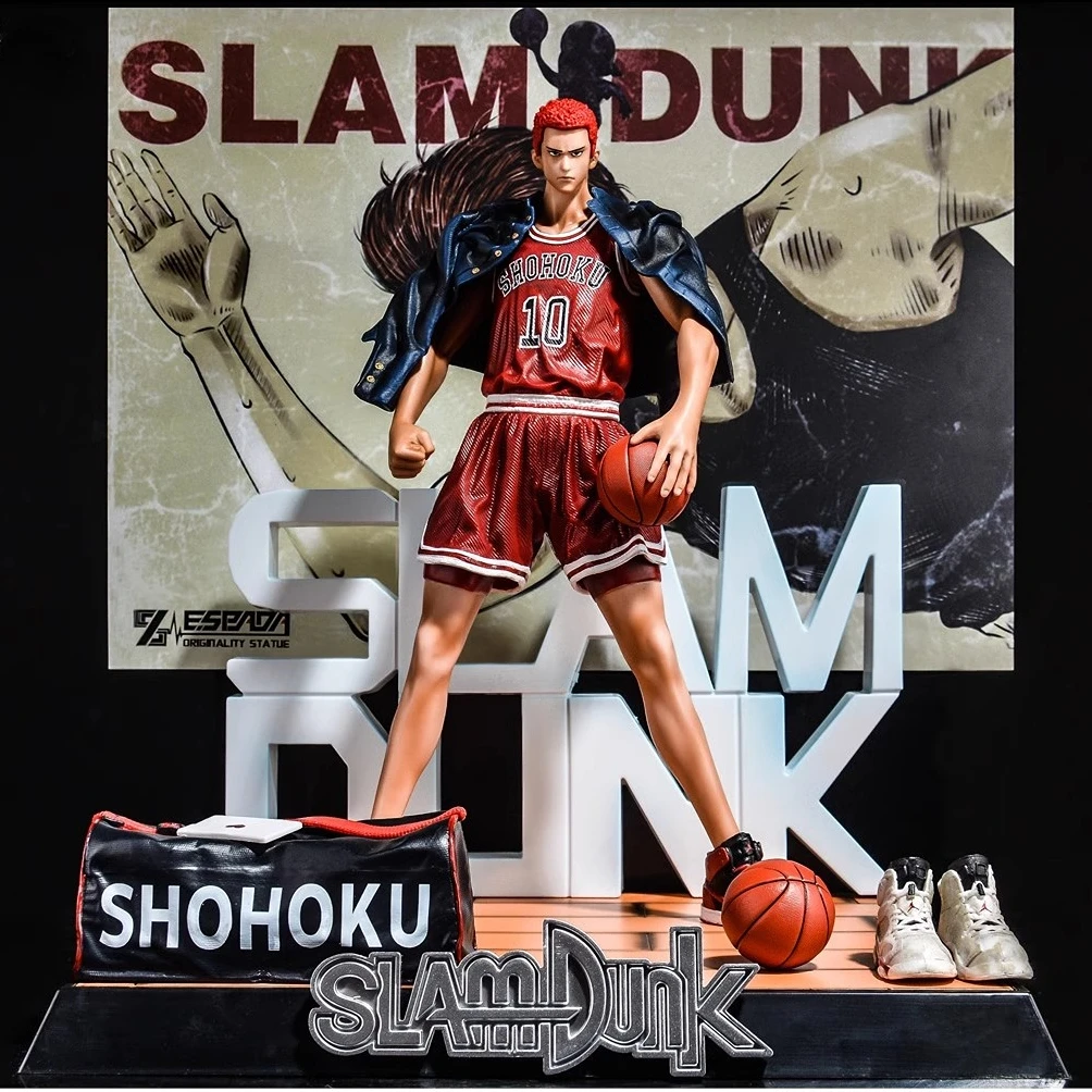 

33cm Slam Dunk Action Figure Sakuragi Hanamichi Figuras Manga Figurine Anime PVC Collection Model GK Statue Toys Gift for Kids
