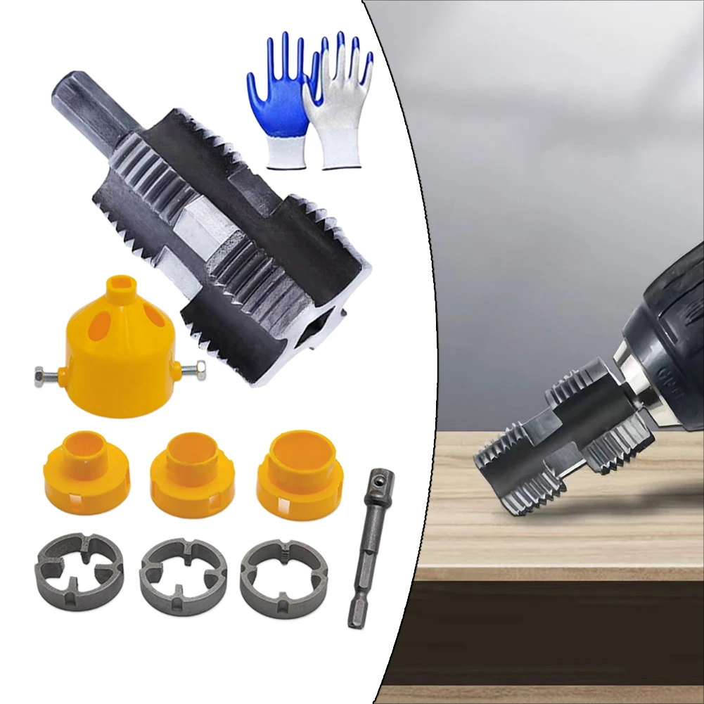 Dual Compatibility Electric Hole Opener Tool Set Featuring For Easy Switching Between Sizes for Plumbing Tasks