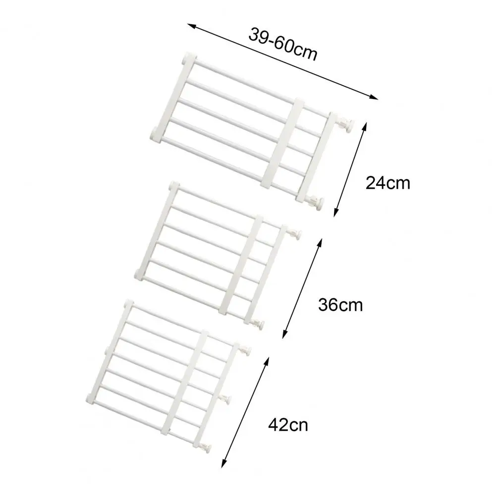 Dog Gate With Door Punch-Free Expandable Width Short Pet Gate Stairs Doorways Metal Door Rail Indoor Gates For Small Dogs Puppy