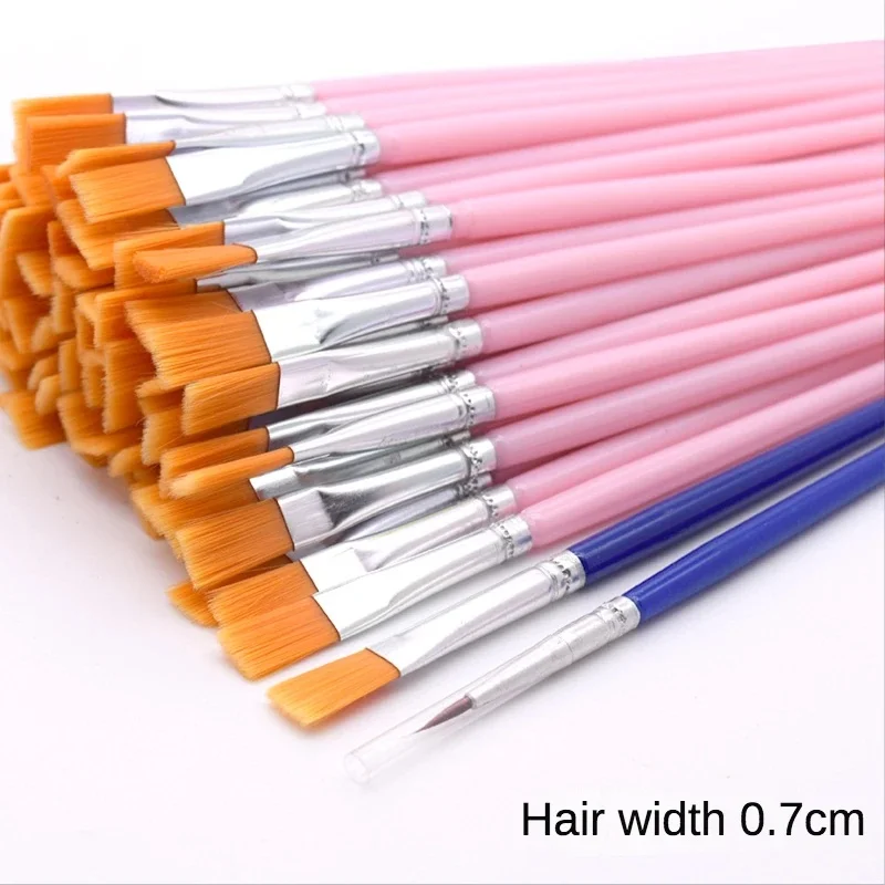 10Pcs/Set Fine Oil Painting Brush Acrylic Painting Digital Painting Children's Environmental Nylon Brush Row Pen Stationery