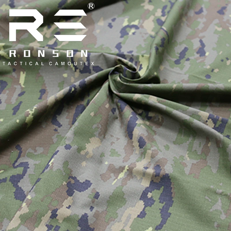 Hot Sale 65% Polyester 35% Cotton Ripstop Fabric SPAIN Camo TC6535 Tactical Fabric Use for Uniform In Stock