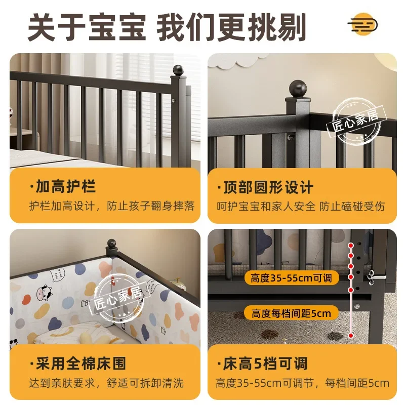 سرير مفرد للأطفال من الحديد المطاوع #4