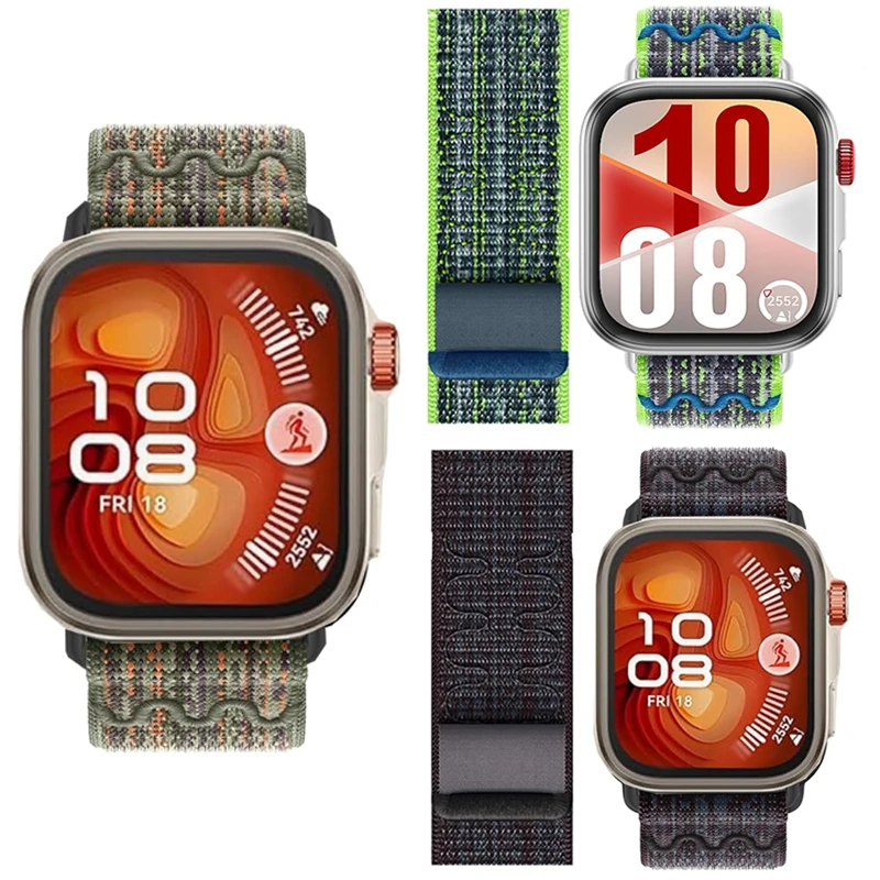 Nylon-Schlaufenarmband für Huawei Watch Fit 4Pro 4 3, geflochtenes, bequemes, atmungsaktives Band für Huawei Watch Fit 5/5 Pro Fit4 Zubehör
