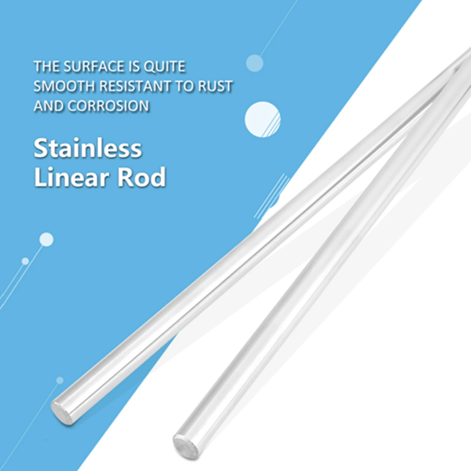 8mm Linear Rod Linear Bearing Rod Stainless Steel Cylinder Rail Linear Shaft Straight Round Rod 8mm Diameter 600mm Length