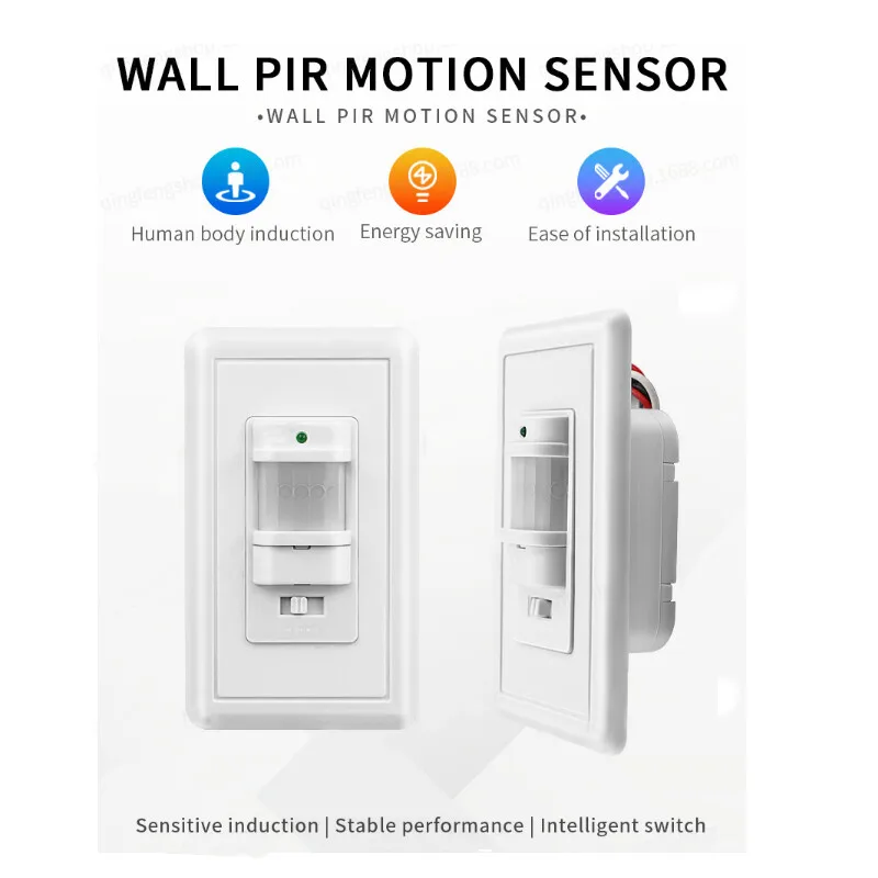 Auto On/Off Sensor Switch Motion Infrared PIR Occupancy Vacancy Wall Light New