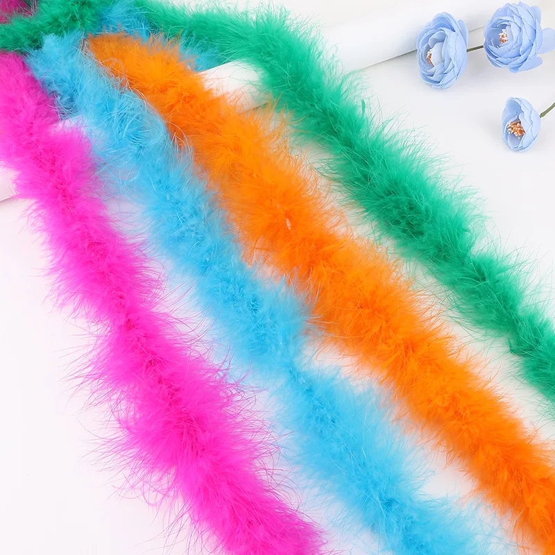 10G Fluffy Marabou Feather Boa Natural Turkey Feathers DIY Craft Sewing Trim Hat Costume Decor Home Wedding Party Accessories