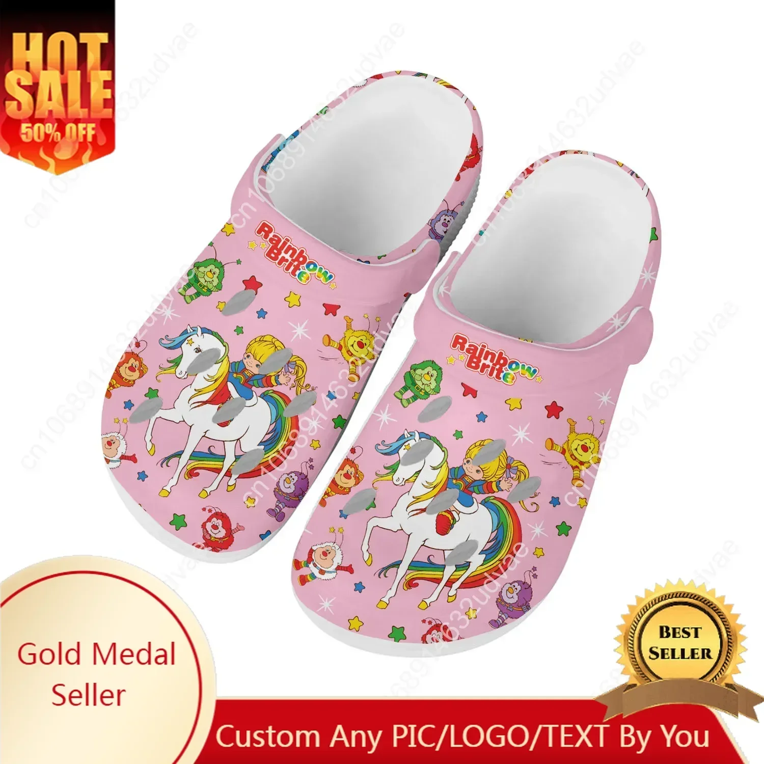 Brite Rainbow Water Shoes Mens Womens High Quality Fashion Home Garden Clogs Customizd Sandals Beach Breathable Hole Slippers
