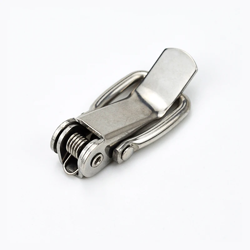 304 Stainless Steel Spring Latch Lock Flat Mouth Latch Tool Box Latch Box Latch Heavy-Duty Latch Factory Pin