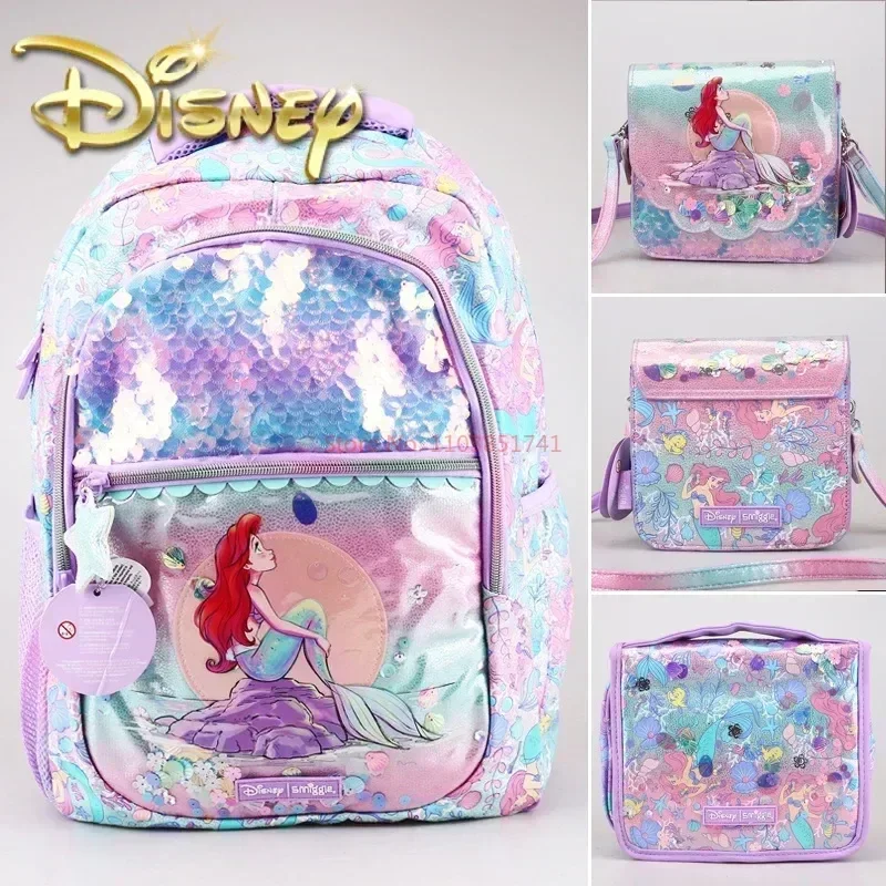 

New Genuine Disney Australia Smiggle Mermaid School Bag Student Stationery Student Pen Case Lunch Bag Backpack School Kid'S Gift