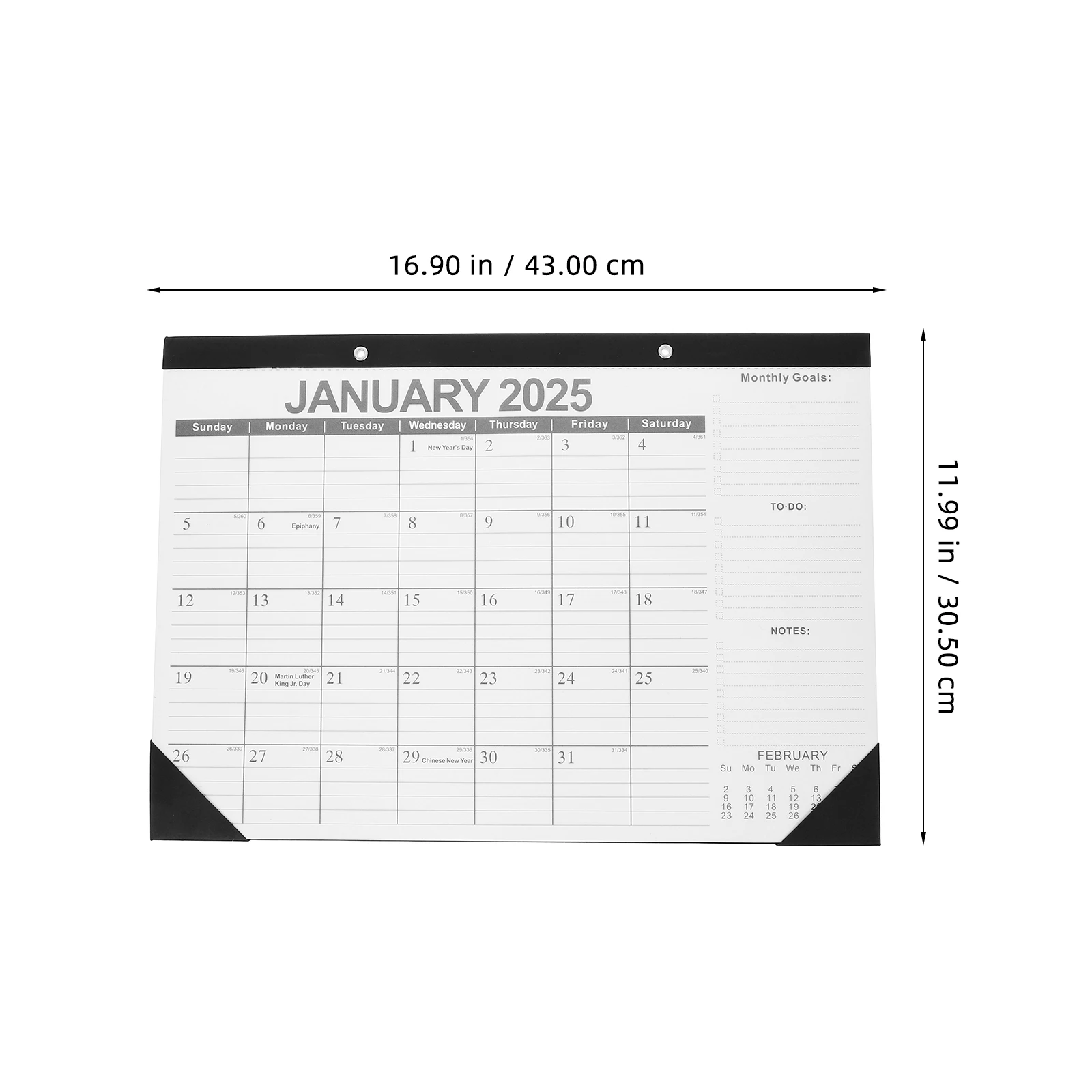 Appeso a parete 2025-2026 Carta per Home Office Pianificatore mensile Programma Gestione del tempo Nota Agenda Calendario Facile da usare