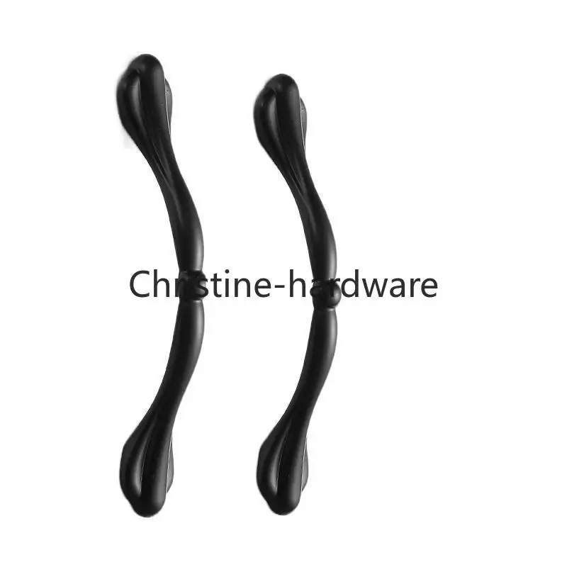Zinklegering Zwarte Kast Handgrepen Amerikaanse Keuken Kastdeur Pulls Lade Knoppen Mode Meubels Handvat Hardware