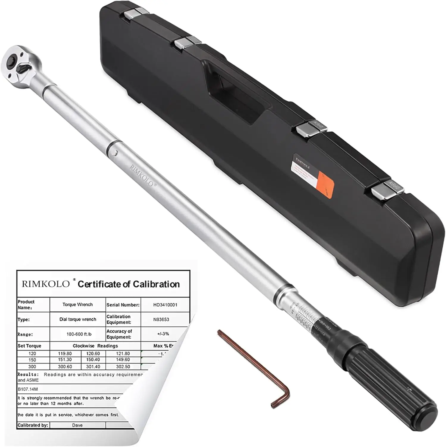 3/4-inch Drive Click Torque Wrench Dual-Direction Adjustable Torque Wrench Set with Buckle with Screwdriver