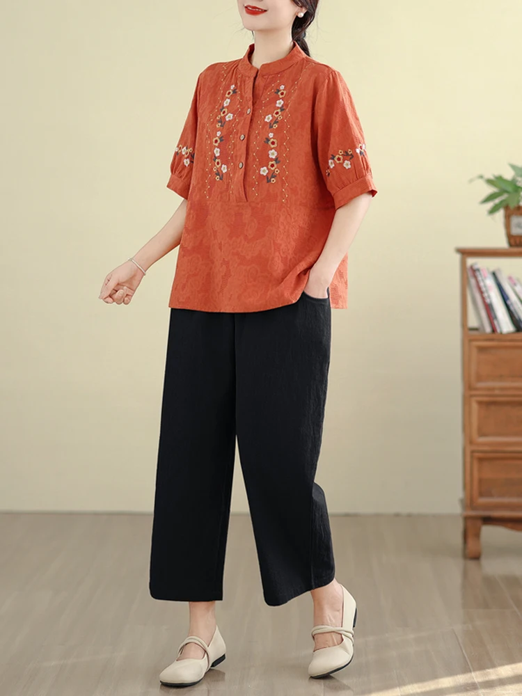 Elegantes, besticktes Kurzarm- – Women Fashion Over The Years Bewertung und Preis