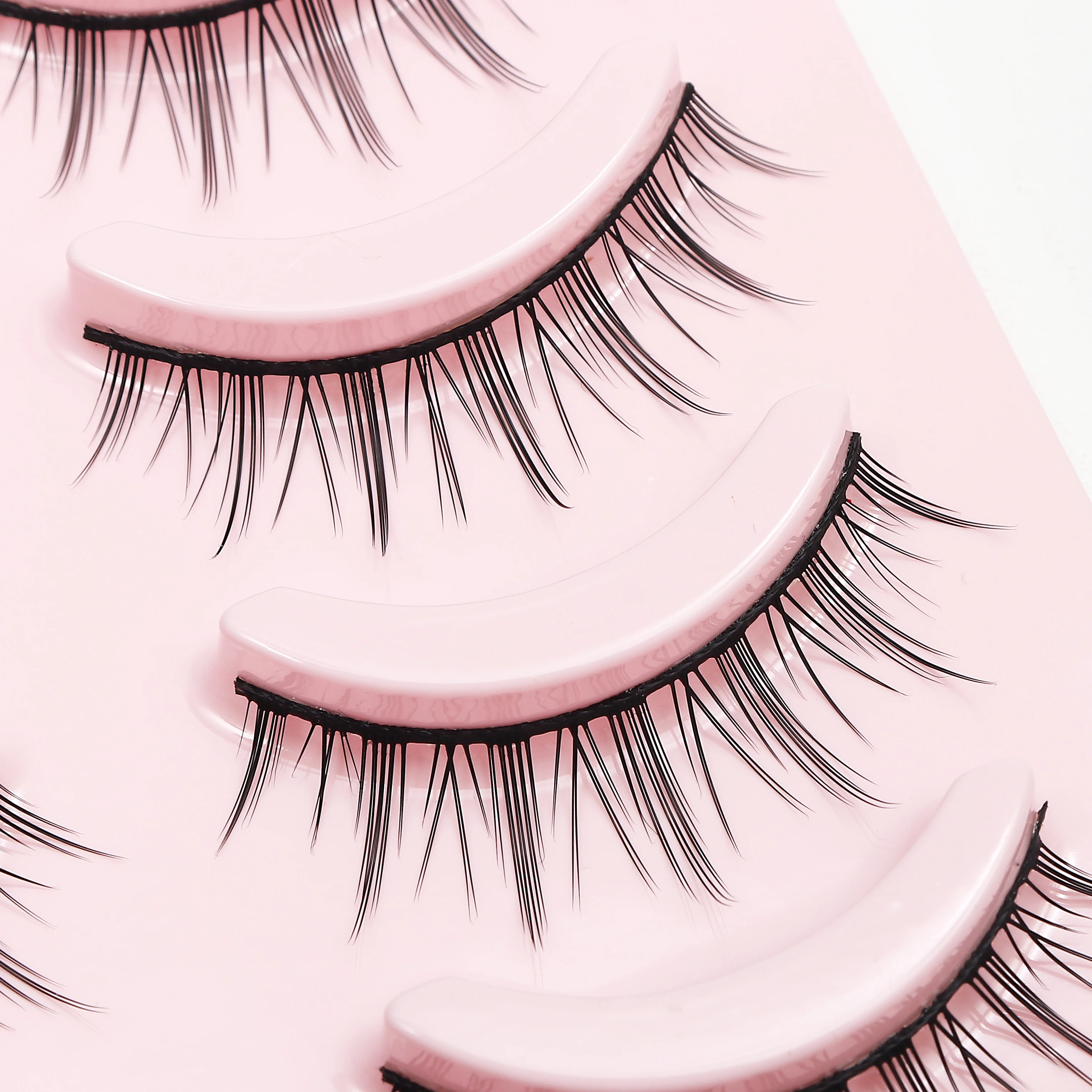 DINGSEN Gefälschte Wimpern, Anime-Wimpern, 5 Paar kleine Teufel-Wimpern, natürliches tägliches Make-up, Manga-Wimpern, transparente Band-Wimpern – Detail 30