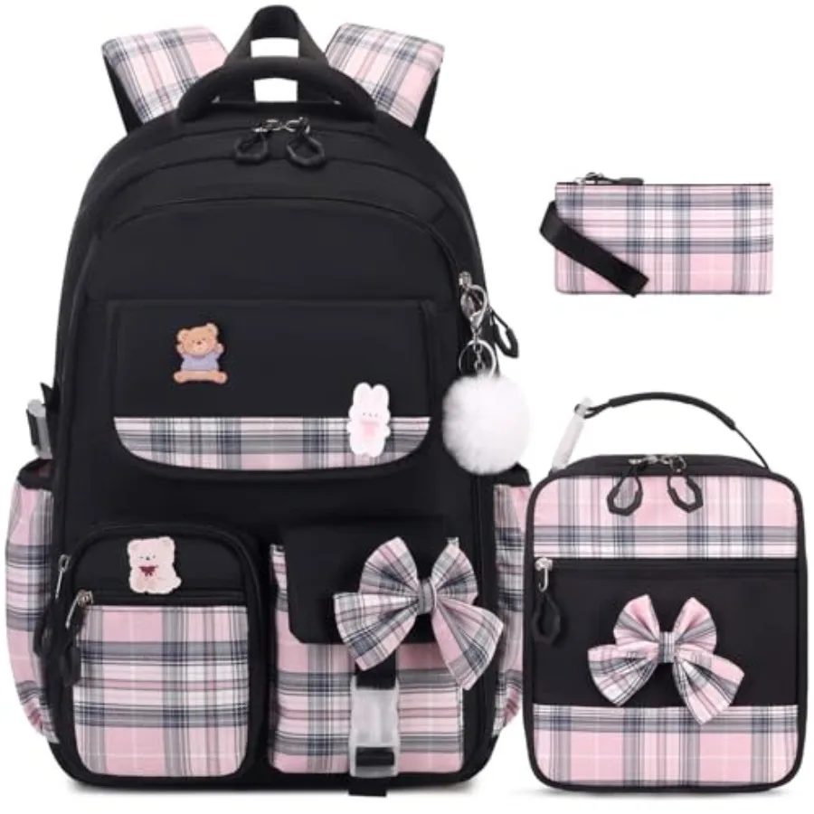 

Girls Backpack - 3PCS Backpack for Girls Cute School Backpacks for Girls Kindergarten Elementary Preschool Middle School Bags w