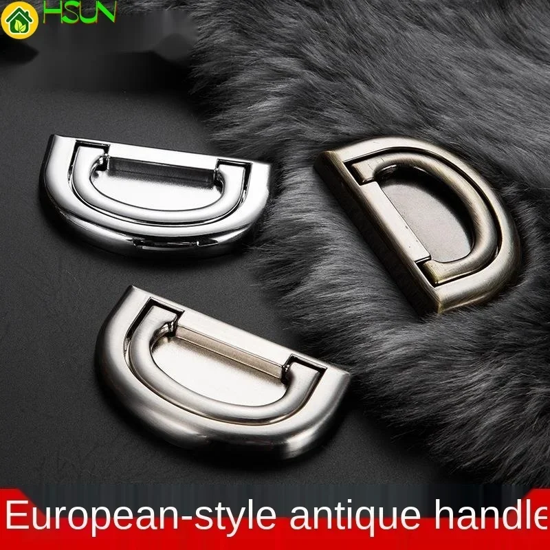 antique handle, cabinet drawer, wine cabinet door handle, European simple and thickened wire drawing zinc alloy handle