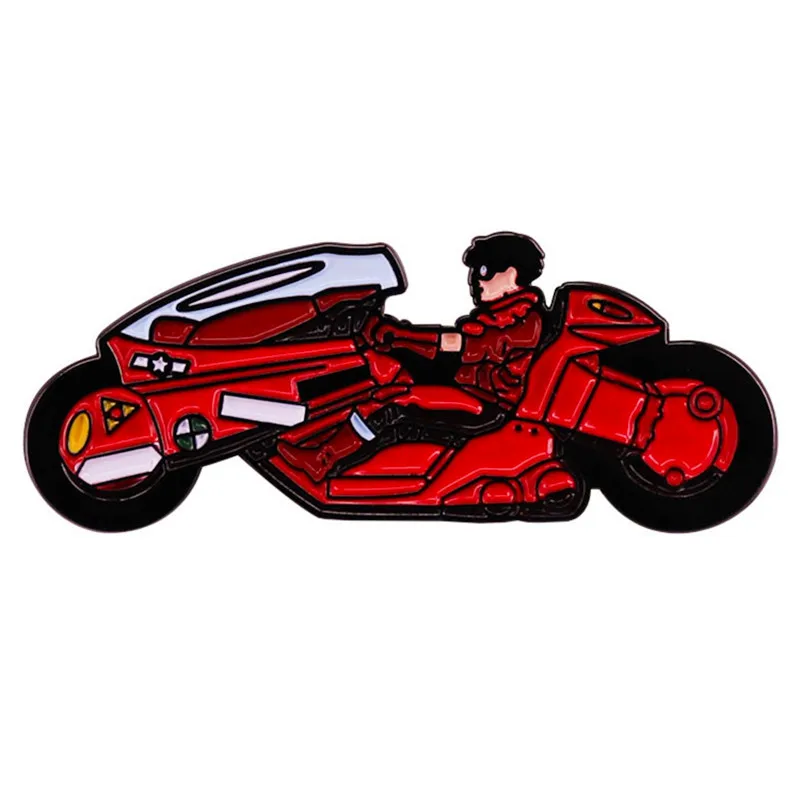 Comic Action Movies Akira Brooch Red Motorcycle Metal Badge Fashion Jewellery Clothes Hat Backpack Accessory Gifts