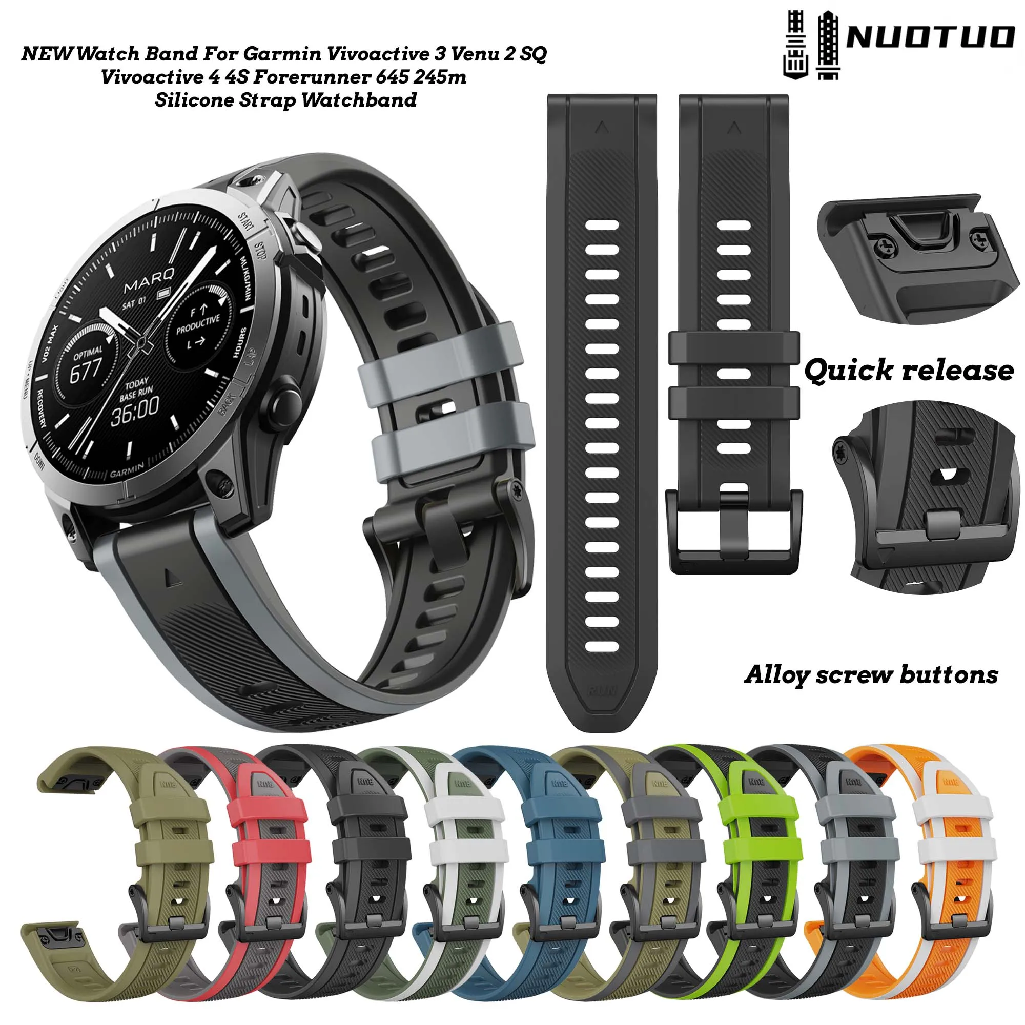 22/26mm Two-tone Silicone Upgrade Strap For Garmin Epix Pro Gen 2 47mm 51mm/Fenix 7X 7 Pro/Quatix 6 6X 5X Strap Bracelet