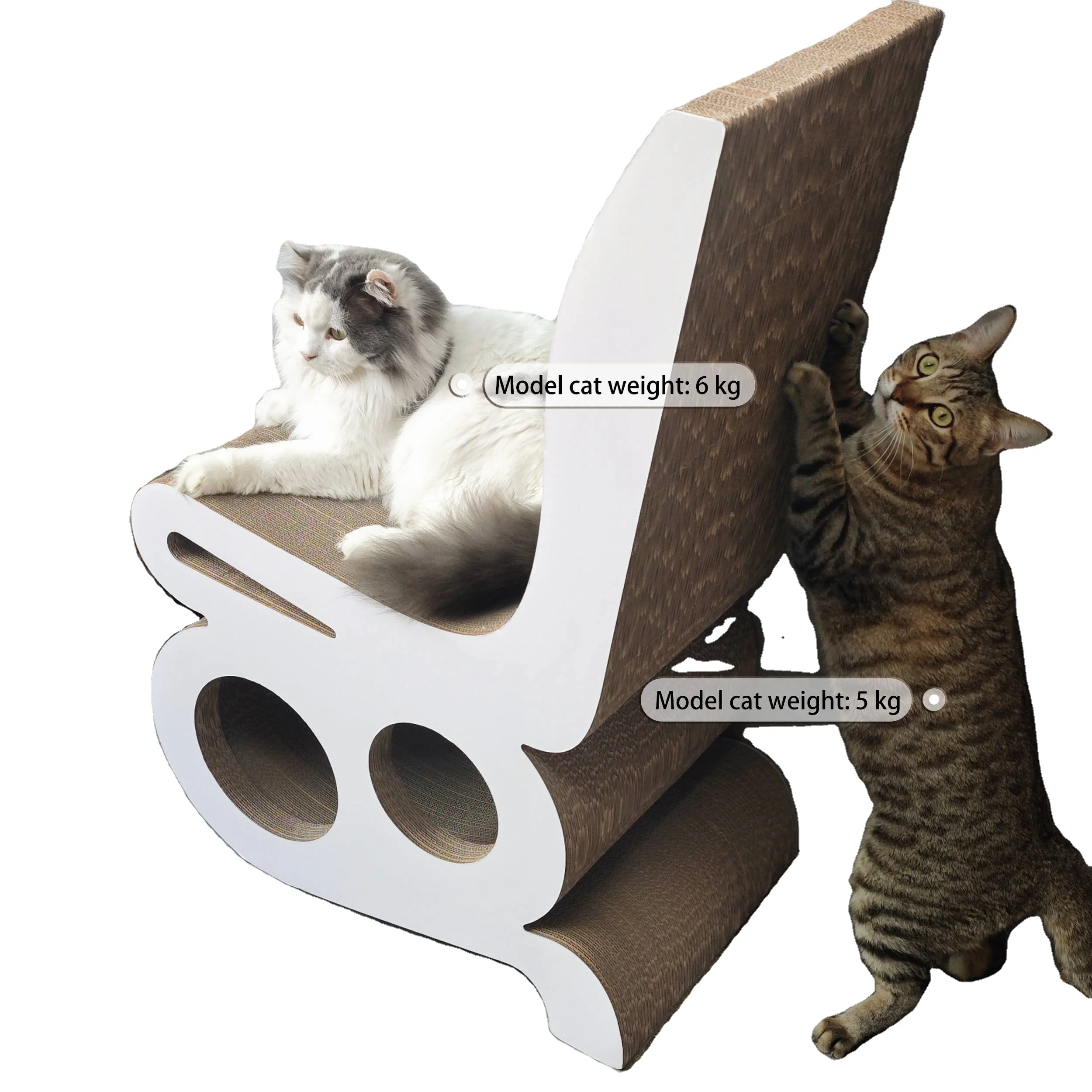 Factory high quality cat scraper corrugated bb chair scraper toy indoor with cardboard durable scraper