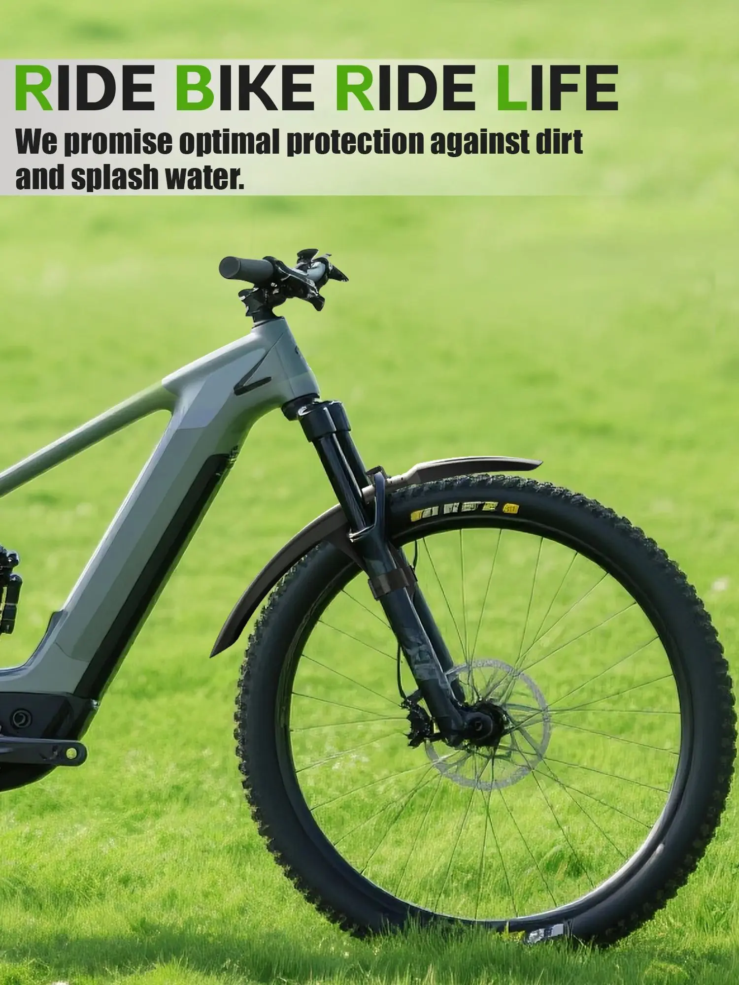 AliExpress NONE RBRL Front Bicycle Fender Widen MTB Mudguard Anti-slip Velcro High Quality PP Anti-deform Fender for 26-29" Bicycle Protection