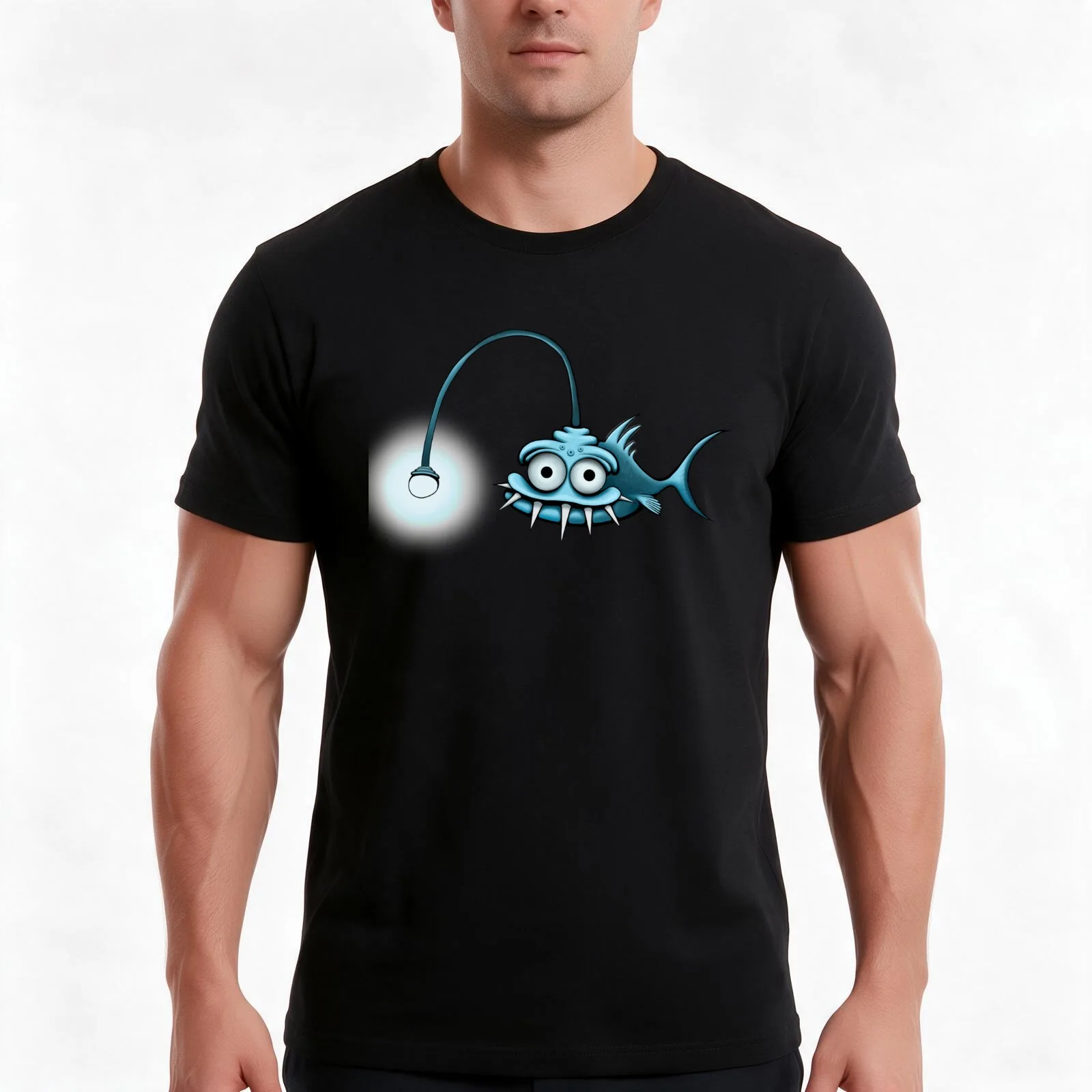 Abyssal fish T-Shirt Summer Casual Cotton Tee Oversized Streetwear Tops Vintage Graphic Print Loose Fit Short Sleeve