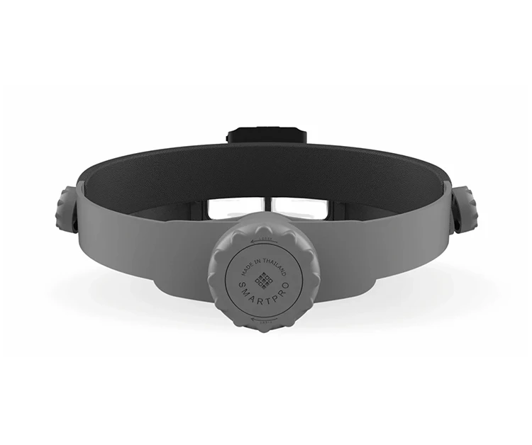 SmartPro Optiloope LED-Stirnbandlupe, USB wiederaufladbar, 1,75 x 3,5 x optische Glaslinsen, Freisprechvergrößerung, Headset-Lupe – Detail 6