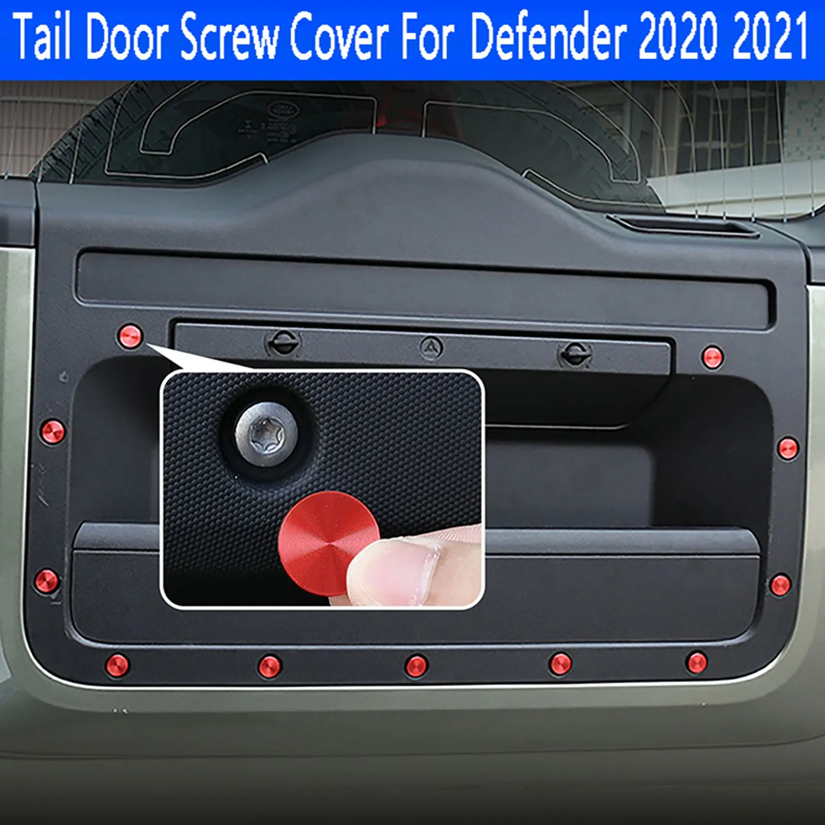 11PCS Car Tail Door Screw Cover Screw Protection Trim for Land Rover Defender 2020 2021