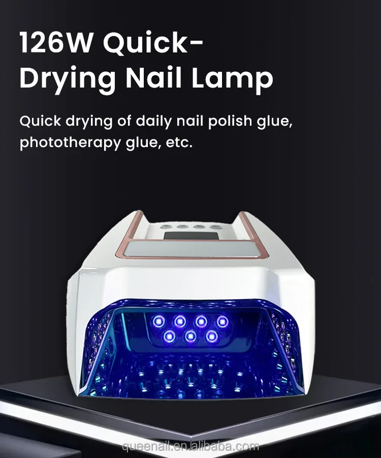 New 126W Professional Cordless UV LED Nail Lamp Rechargeable Detachable Battery Timer Buzzer for Gel Polish Curing