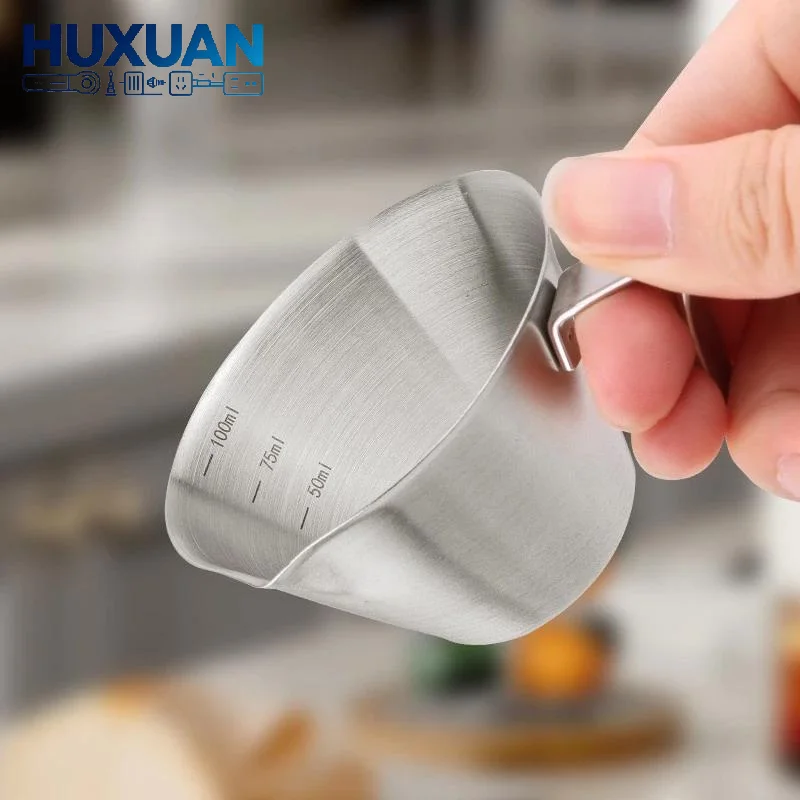 NEW!304 Stainless Steel Coffee Measuring Cup Kitchen Tool Scale Mark Espresso Shot Cup Coffee Machine Accessories Measure Mug