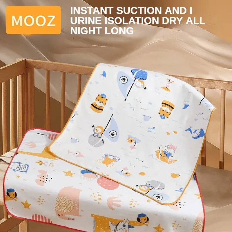 

MOOZ Baby Washable Waterproof Urine Mat for Baby Double Side-Use Toddlers Diaper Changing Pad Urine Pads Cloth Portable CCP014