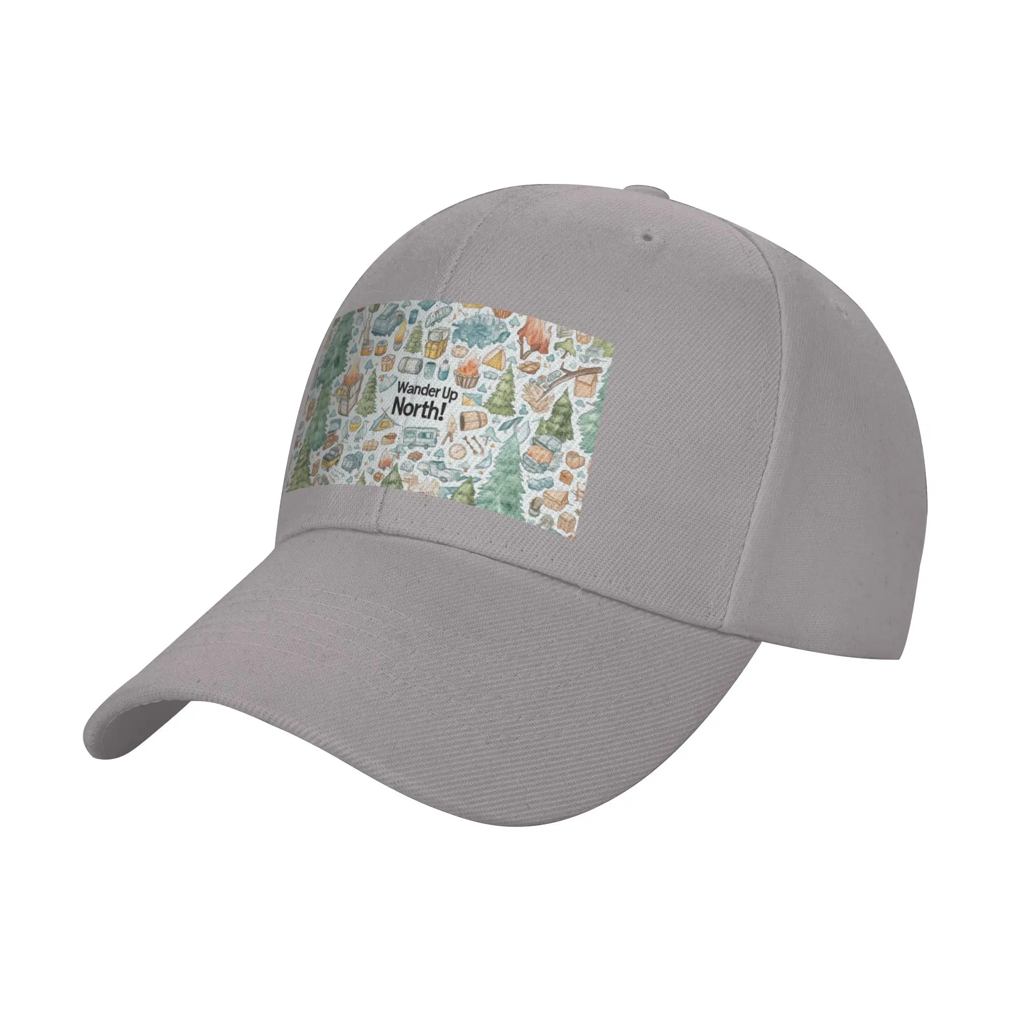 Adventure Essentials Pattern - Outdoor Theme   Wander Up North Co Trendy Baseball Cap Christmas One Size Fits Most Casual Hat