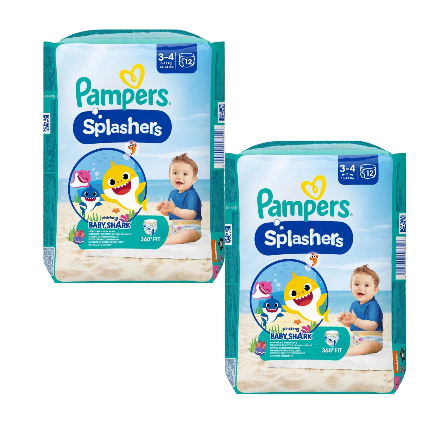 PAMPERS Nappies Splashers Size 3 2x12 Pcs 6-11kg