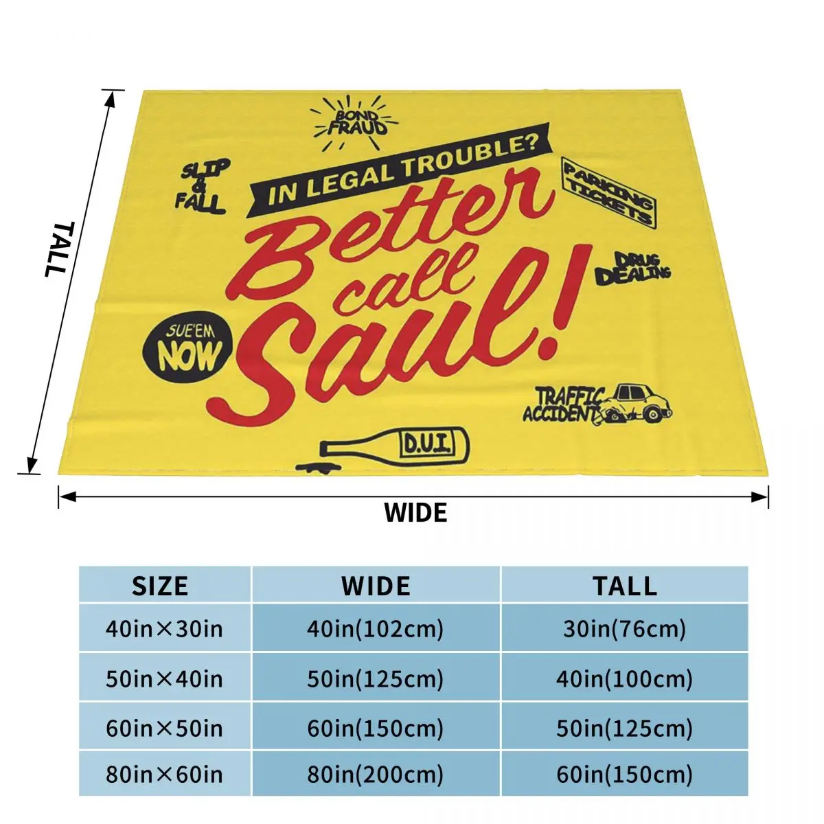 Better Call Saul Goodman TV Movie Blanket Soft Warm Flannel Throw Blanket Plush for Bed Living room Picnic Travel Home Sofa