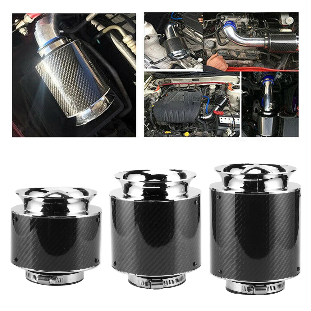 Air Filter Car Universal High Flow 76mm/3inch  Cleaner High Performance for Carbon Fiber Cold Air Intake Sports Car Accessories