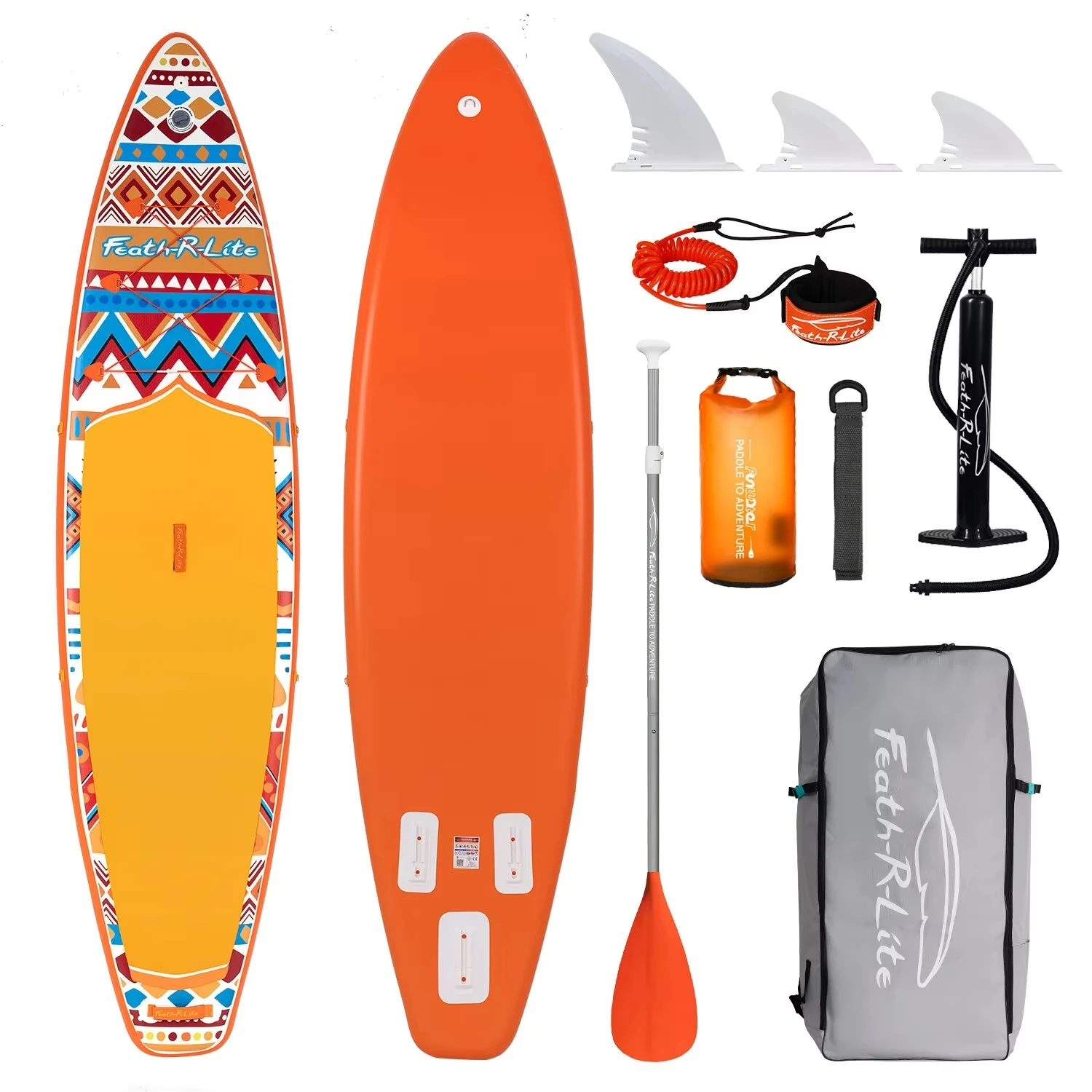 Funwater Wasserdichtes Aufblasbares Stand-Up-Paddle-Board 350x84x15cm 180KG Tragfähigkeit SUP-Board für Frauen Erwachsene Familie